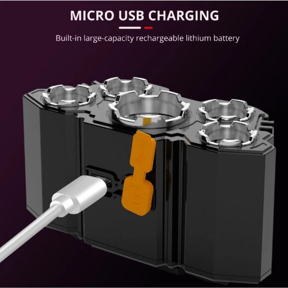 5 LED Headlight Flashlight - Picture 7 of 8